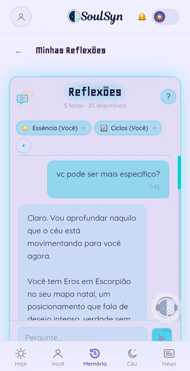 Uma conversa em Reflexões: a pergunta do buscador e a resposta ancorada no mapa